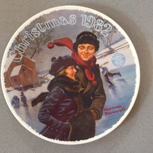 “Christmas Courtship”  1982 Norman Rockwell plate